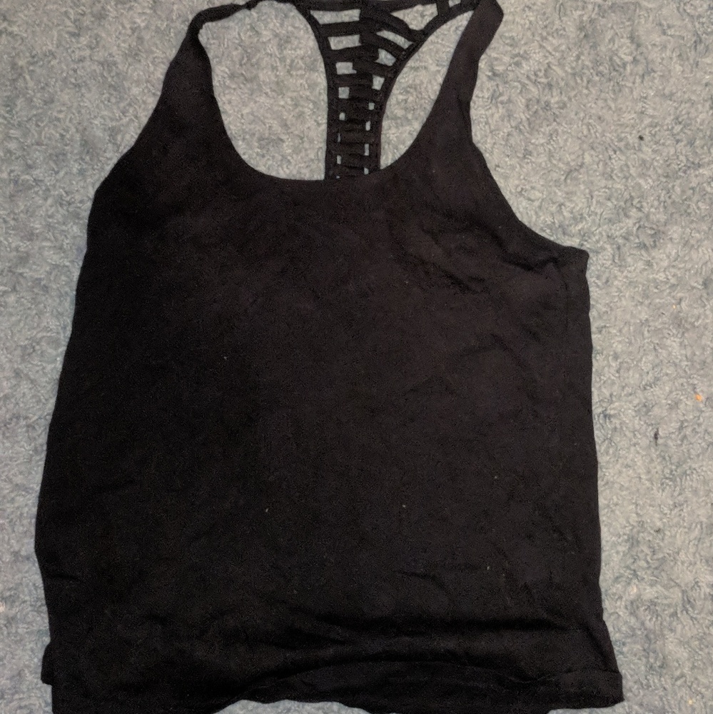 Black athletic shirt